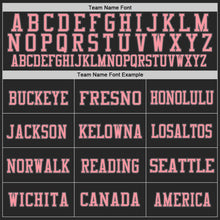 Laden Sie das Bild in den Galerie-Viewer, Custom Black Medium Pink-Steel Gray Mesh Authentic Football Jersey