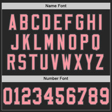 Laden Sie das Bild in den Galerie-Viewer, Custom Black Medium Pink-Steel Gray Mesh Authentic Football Jersey