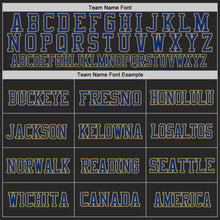 Laden Sie das Bild in den Galerie-Viewer, Custom Black Royal-Old Gold Mesh Authentic Football Jersey