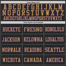 Laden Sie das Bild in den Galerie-Viewer, Custom Black Purple-Old Gold Mesh Authentic Football Jersey