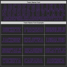 Charger l'image dans la galerie, Custom Black Purple Mesh Authentic Football Jersey