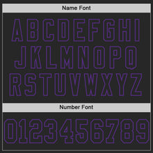 Charger l'image dans la galerie, Custom Black Purple Mesh Authentic Football Jersey