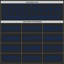 Laden Sie das Bild in den Galerie-Viewer, Custom Black Royal Mesh Authentic Football Jersey