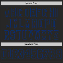 Laden Sie das Bild in den Galerie-Viewer, Custom Black Royal Mesh Authentic Football Jersey