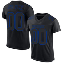 Laden Sie das Bild in den Galerie-Viewer, Custom Black Royal Mesh Authentic Football Jersey