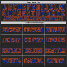 Laden Sie das Bild in den Galerie-Viewer, Custom Black Royal-Orange Mesh Authentic Football Jersey