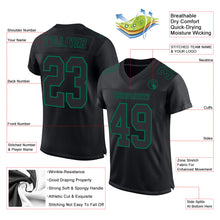 Laden Sie das Bild in den Galerie-Viewer, Custom Black Kelly Green Mesh Authentic Football Jersey