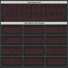 Laden Sie das Bild in den Galerie-Viewer, Custom Black Burgundy Mesh Authentic Football Jersey