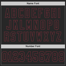 Laden Sie das Bild in den Galerie-Viewer, Custom Black Burgundy Mesh Authentic Football Jersey