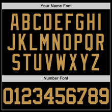 Загрузить изображение в средство просмотра галереи, Custom Black Old Gold Pinstripe Old Gold Authentic Basketball Jersey