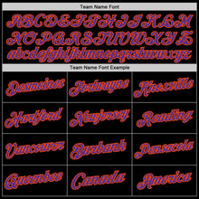 Загрузить изображение в средство просмотра галереи, Custom Black Purple-Orange Authentic Throwback Basketball Jersey