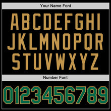 Загрузить изображение в средство просмотра галереи, Custom Black Kelly Green-Old Gold Authentic Throwback Basketball Jersey