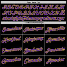 Загрузить изображение в средство просмотра галереи, Custom Black Purple-Old Gold Authentic Throwback Basketball Jersey