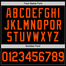 Load image into Gallery viewer, Custom Black Orange Authentic Throwback Basketball Jersey