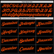 Загрузить изображение в средство просмотра галереи, Custom Black Gold-Orange Authentic Throwback Basketball Jersey