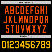Загрузить изображение в средство просмотра галереи, Custom Black Gold-Orange Authentic Throwback Basketball Jersey