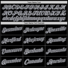 Load image into Gallery viewer, Custom Black Gray Authentic Throwback Basketball Jersey