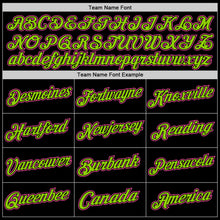 Laden Sie das Bild in den Galerie-Viewer, Custom Black Pink-Neon Green Authentic Throwback Basketball Jersey