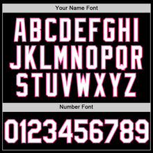 Загрузить изображение в средство просмотра галереи, Custom Black White-Pink Authentic Throwback Basketball Jersey