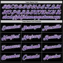 Загрузить изображение в средство просмотра галереи, Custom Black Purple-White Authentic Throwback Basketball Jersey