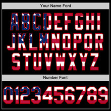 Загрузить изображение в средство просмотра галереи, Custom Black USA Flag-Red Authentic Throwback Basketball Jersey