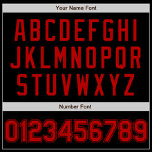 Laden Sie das Bild in den Galerie-Viewer, Custom Black Red Authentic Baseball Jersey