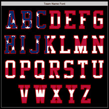 Laden Sie das Bild in den Galerie-Viewer, Custom Black USA Flag-Red Authentic Baseball Jersey