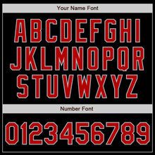 Laden Sie das Bild in den Galerie-Viewer, Custom Black Red-Gray Authentic Baseball Jersey