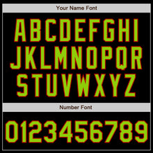 Загрузить изображение в средство просмотра галереи, Custom Black Neon Green-Red Authentic Baseball Jersey