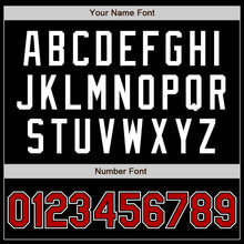 Laden Sie das Bild in den Galerie-Viewer, Custom Black Red-White Authentic Baseball Jersey