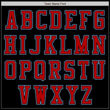 Laden Sie das Bild in den Galerie-Viewer, Custom Black Light Blue-Red Authentic Baseball Jersey