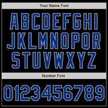 Laden Sie das Bild in den Galerie-Viewer, Custom Black Royal-Gray Authentic Baseball Jersey