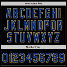 Laden Sie das Bild in den Galerie-Viewer, Custom Black Royal-Old Gold Authentic Baseball Jersey