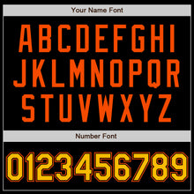 Laden Sie das Bild in den Galerie-Viewer, Custom Black Gold-Orange Authentic Baseball Jersey