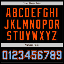 Laden Sie das Bild in den Galerie-Viewer, Custom Black Light Blue-Orange Authentic Baseball Jersey