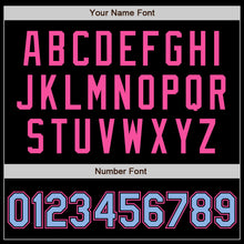 Laden Sie das Bild in den Galerie-Viewer, Custom Black Light Blue-Pink Authentic Baseball Jersey