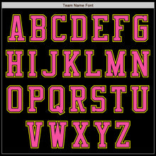 Load image into Gallery viewer, Custom Black Light Yellow-Pink Authentic Baseball Jersey