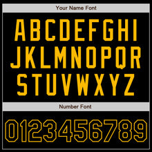 Laden Sie das Bild in den Galerie-Viewer, Custom Black Gold Authentic Baseball Jersey