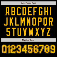 Laden Sie das Bild in den Galerie-Viewer, Custom Black Gold Authentic Baseball Jersey