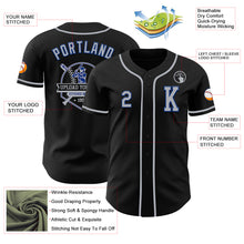 Laden Sie das Bild in den Galerie-Viewer, Custom Black Gray-Royal Authentic Baseball Jersey