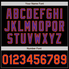 Laden Sie das Bild in den Galerie-Viewer, Custom Black Orange-Purple Authentic Baseball Jersey
