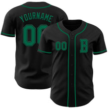 Загрузить изображение в средство просмотра галереи, Custom Black Kelly Green Authentic Baseball Jersey