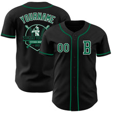 Загрузить изображение в средство просмотра галереи, Custom Black Kelly Green-White Authentic Baseball Jersey