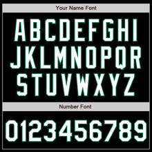 Laden Sie das Bild in den Galerie-Viewer, Custom Black White-Kelly Green Authentic Baseball Jersey