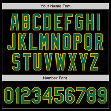 Загрузить изображение в средство просмотра галереи, Custom Black Kelly Green-Gold Authentic Baseball Jersey