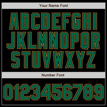 Загрузить изображение в средство просмотра галереи, Custom Black Kelly Green-Old Gold Authentic Baseball Jersey