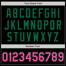 Laden Sie das Bild in den Galerie-Viewer, Custom Black Pink-Kelly Green Authentic Baseball Jersey