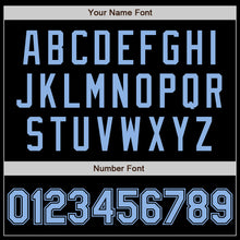 Laden Sie das Bild in den Galerie-Viewer, Custom Black Light Blue Authentic Baseball Jersey