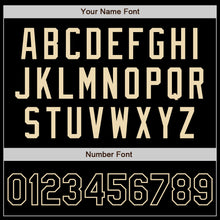 Laden Sie das Bild in den Galerie-Viewer, Custom Black Cream Authentic Baseball Jersey