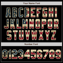 Laden Sie das Bild in den Galerie-Viewer, Custom Black Vintage USA Flag-Cream Authentic Baseball Jersey